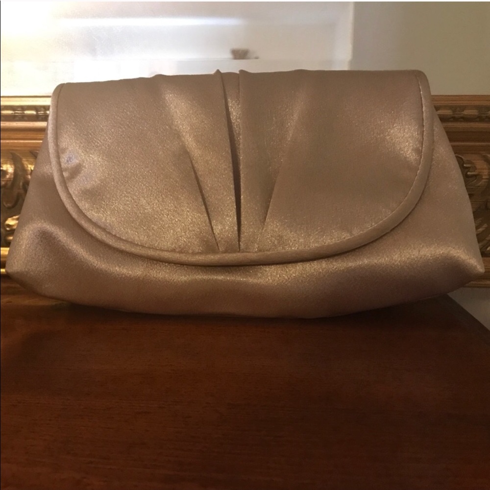 Champagne gold clutch and handbag